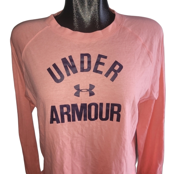 Under Armour Salmon Pink Long Sleeve Top M - Picture 2 of 7